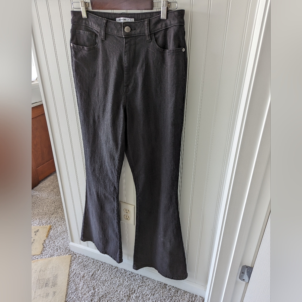 Elizabeth and James black denim flare pants